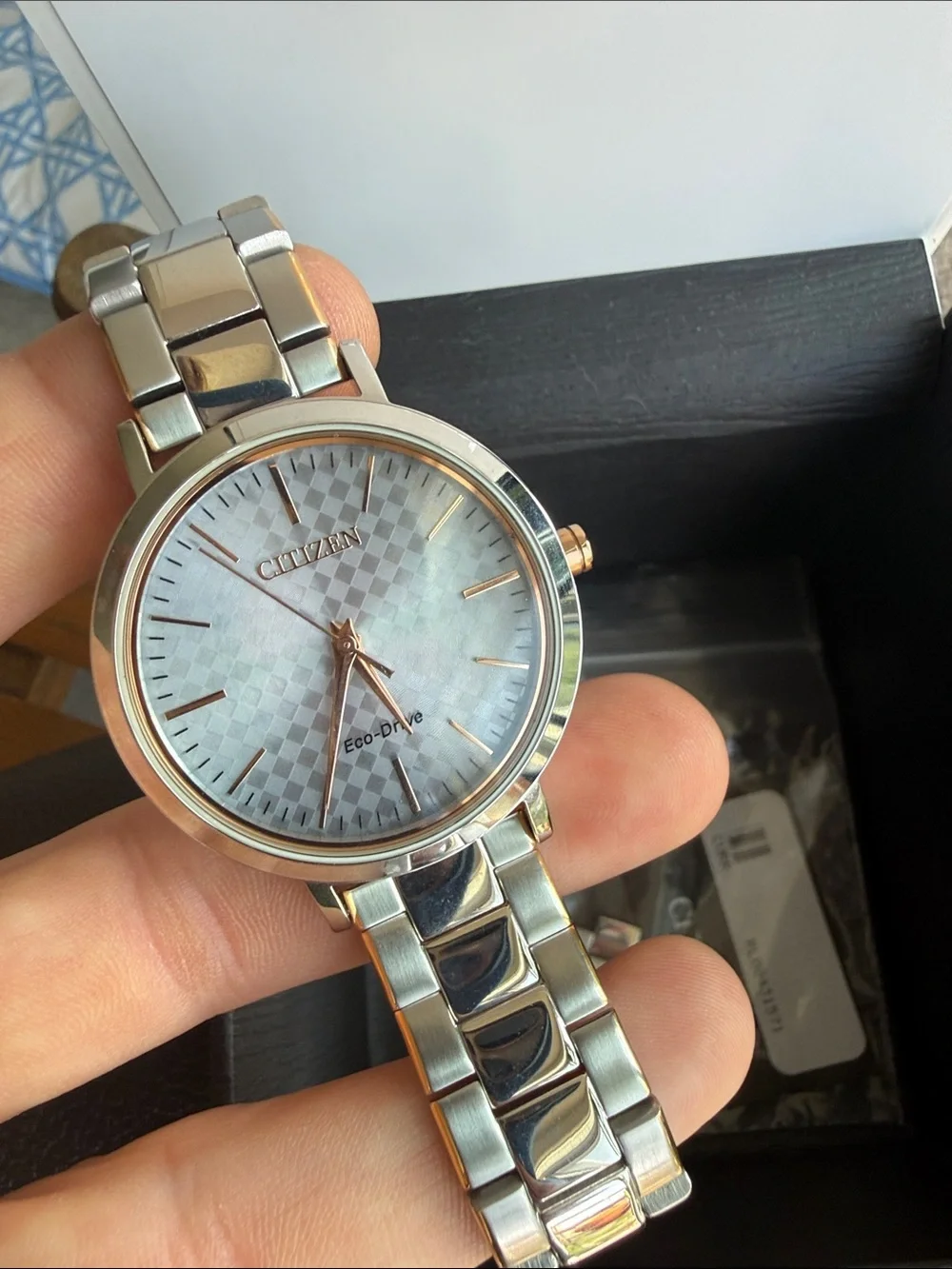 Citizen Women’s Eco-Drive Two-Tone Silver Watch with Rose Gold Accents
